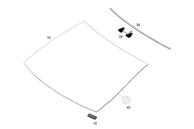 2576708900 - Windows: Windshield for Mercedes-Benz Image image