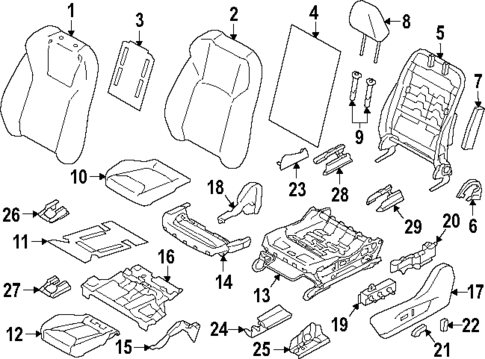 Driver Seat Components for 2025 Subaru Crosstrek #0