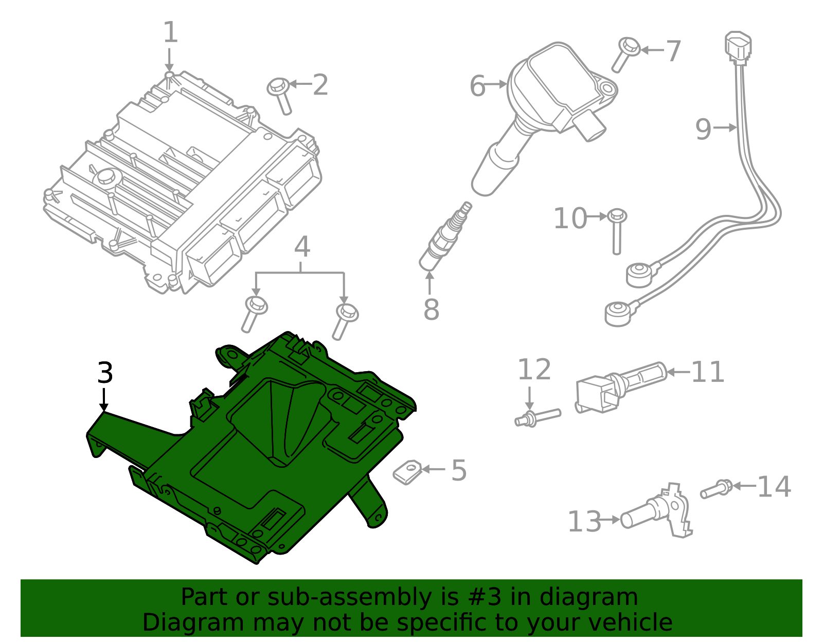 2020-2024 Ford Engine Control Module (ECM) Bracket L1MZ-12A659-B | OEM ...