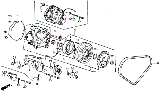 A/C Compressor (Keihin) for 1985 Honda Civic #0