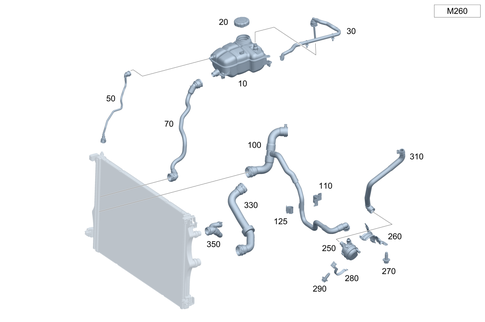 Expansion Tank, Mounting and Hoses for 2026 Mercedes-Benz CLA250 #0