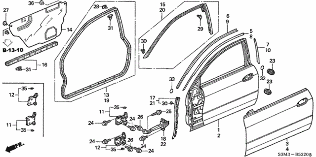 Door Panel for 2002 Acura CL #0