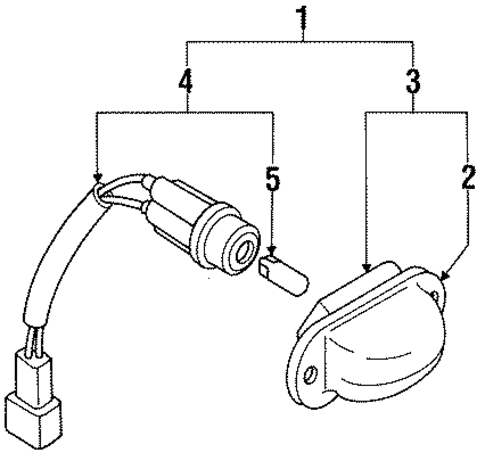 License Lamps for 1992 Mazda 626 #0