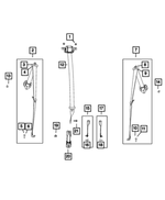 7LX711T5AB - : Rear Seat Buckle for Mopar Image