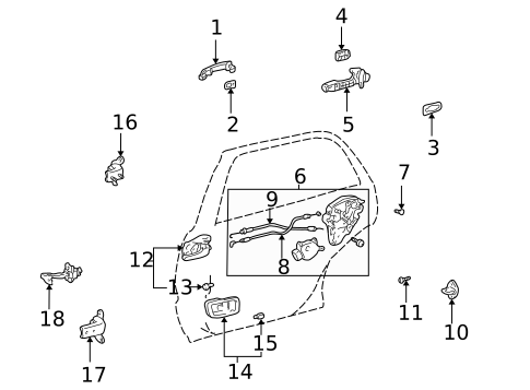 Rear Door for 2002 Toyota Highlander #0