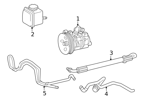 Pump & Hoses for 1998 Mercedes-Benz E430 #0