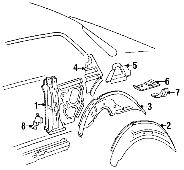 1236300711 - Body: Inner Panel for Mercedes-Benz Image