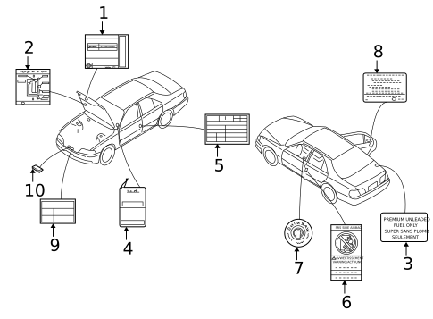 Labels for 2002 INFINITI Q45 #0