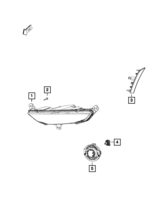68294361AA - : Front Fog Lamp, Left for Mopar Image