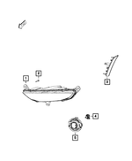 68294361AA - : Front Fog Lamp, Left for Mopar Image