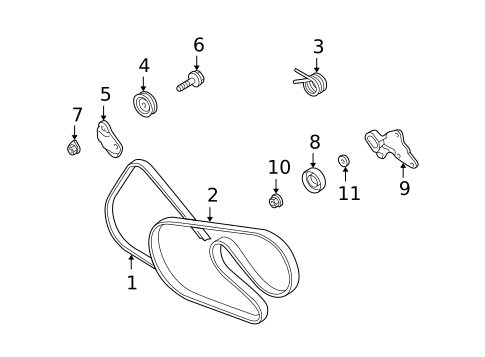 Belts & Pulleys for 1999 Chrysler Concorde #0