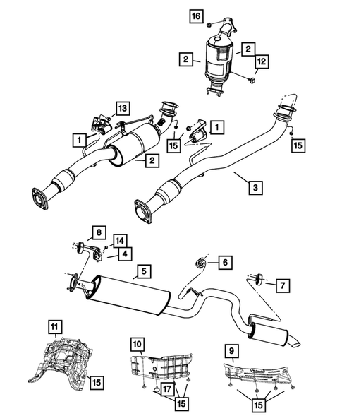 Exhaust System for 2008 Dodge Nitro #2