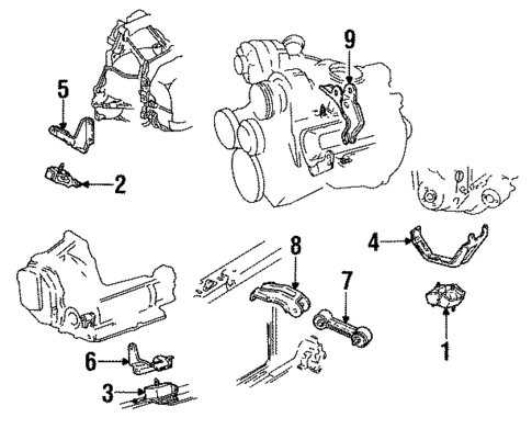 Engine & Trans Mounting for 1984 Pontiac 6000 #0