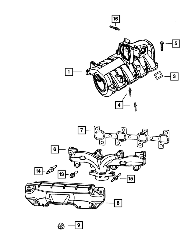 53030952AB - Engine 4.7L Eight Cylinder: Intake Manifold for Mopar Image
