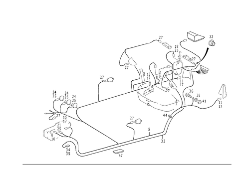 Tail Lamp Cable Harness for 1987 Mercedes-Benz 300TD #0