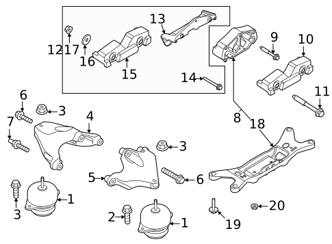 Engine & Trans Mounting for 2021 Ford Mustang #0