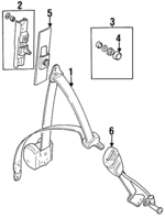 HNA7006AAAGD - : Lap &amp; Shoulder Belt for Jaguar: Vanden Plas, XJ12, XJ6, XJR Image