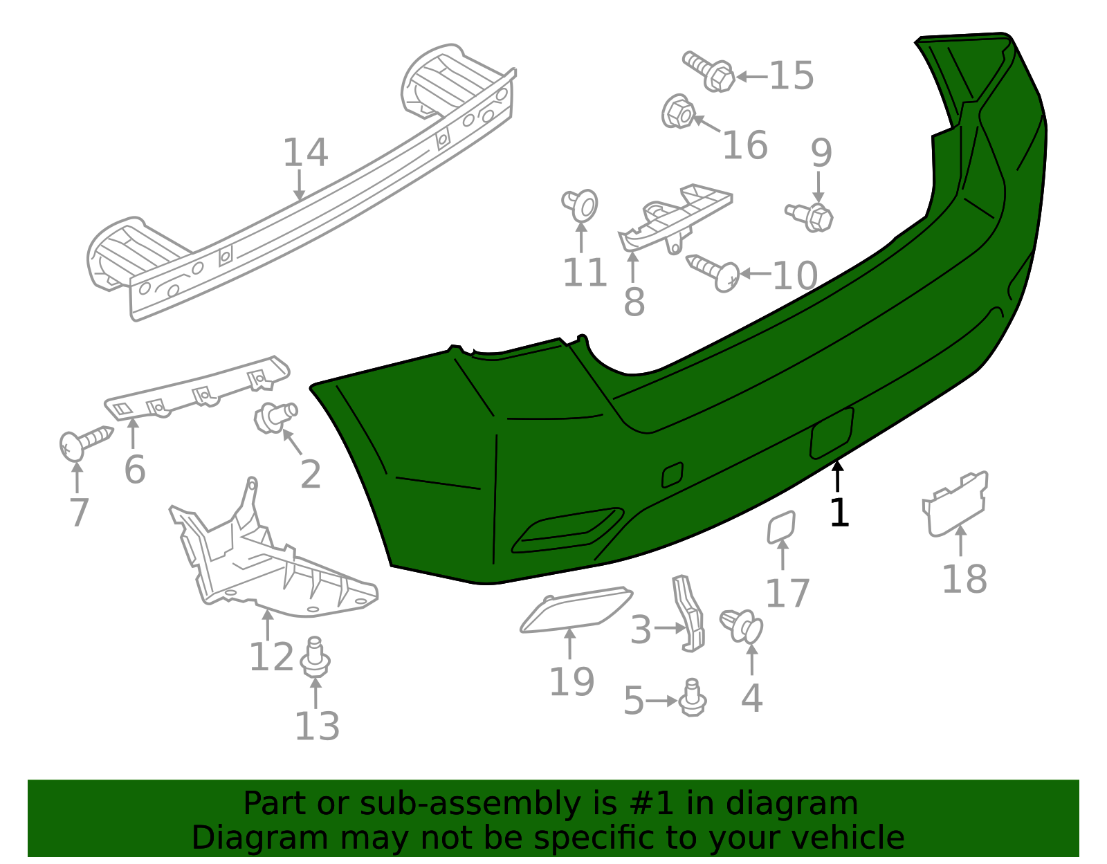 2013-2017 Subaru Bumper Cover 57704FJ041 | Subaru Online Parts