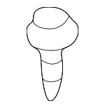 91560S04003 - Body: Bulkhead Trim Clip for Honda: Accord, Civic, CR-V, Element, Fit, Odyssey, Pilot, Prelude Image