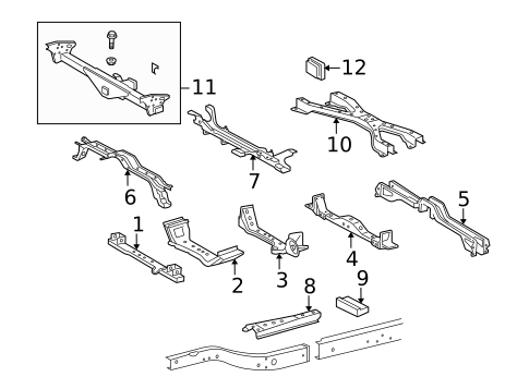 Crossmembers & Components for 2006 Toyota Tacoma #1