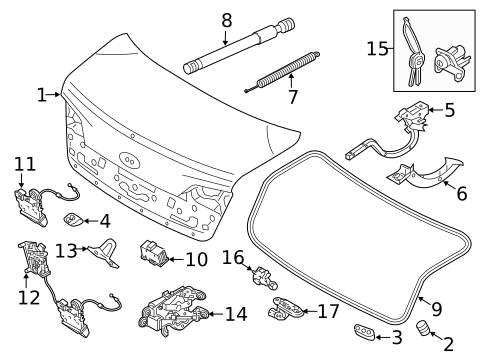 Lid & Components for 2020 Kia Cadenza #0