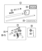 4206059 - Fuel and Accelerator Pedal: Unleaded Fuel Only Label for Dodge: Ram 2500, Ram 3500 | Ram: 3500 Image