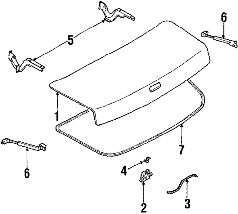 Trunk for 1991 Mazda RX-7 #0
