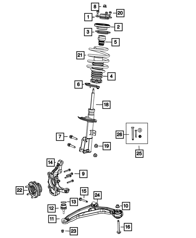 5151152AB - Front Suspension: Front Coil Spring, Right for Mopar Image