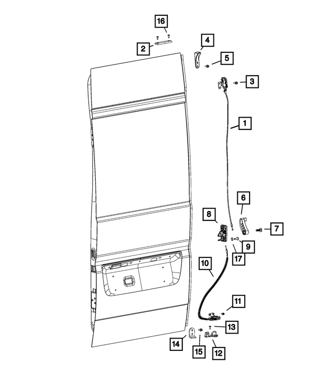 68134292AA - Doors, Door Mirrors and Related Parts: Door Stabilizer Plate for Mopar Image