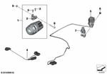 61128395601 - : Wiring Harness F.Led Auxiliary Headlight for BMW-Motorrad Image