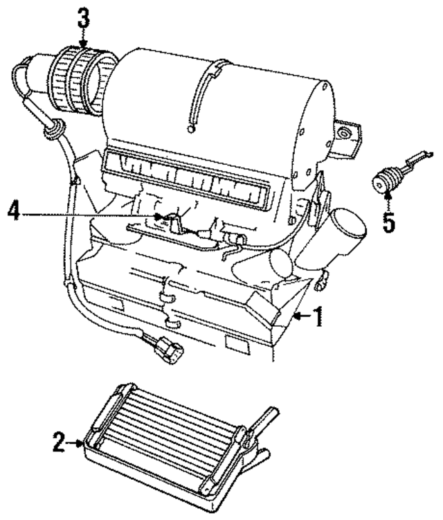 1987  1989 Land Rover Heater Assembly MXC2102