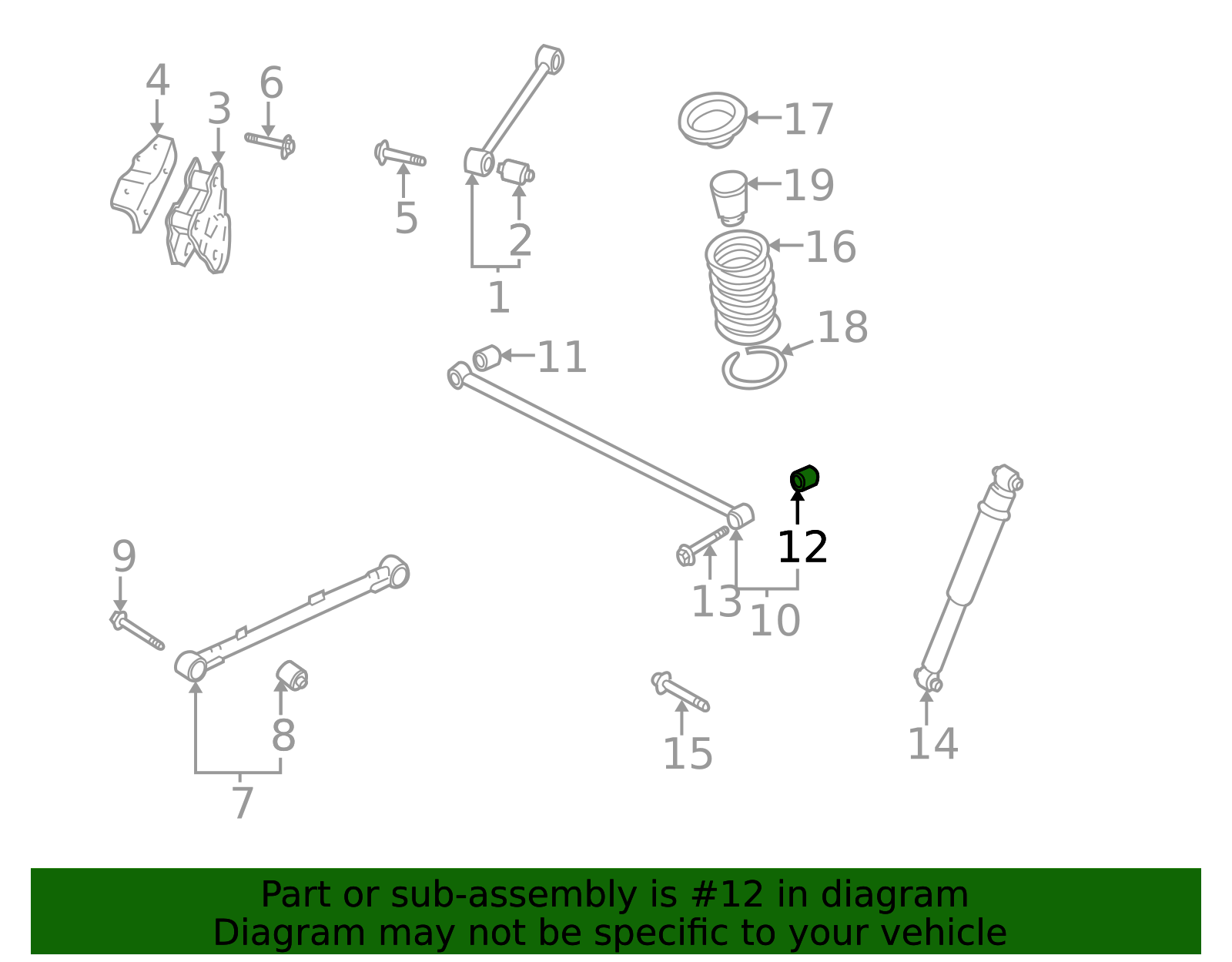 1987-2004 Nissan Suspension Track Bar Bushing 55135-11C00 | OEM Parts ...