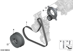 11285B32CE4 - Engine: Ribbed V-Belt for BMW Image