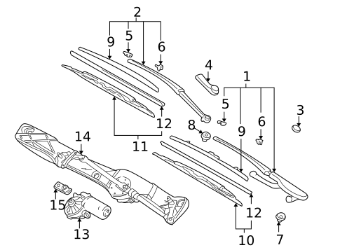 Wiper & Washer Components for 1998 BMW 528i #0