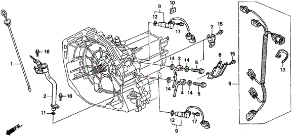 AT Oil Level Gauge - Harness for 1997 Acura TL #0