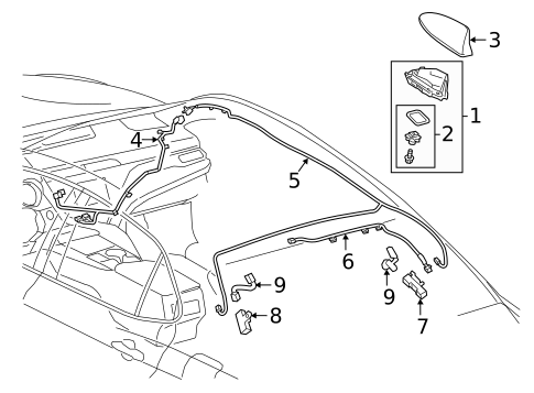 Antenna & Radio for 2020 Toyota Camry #1