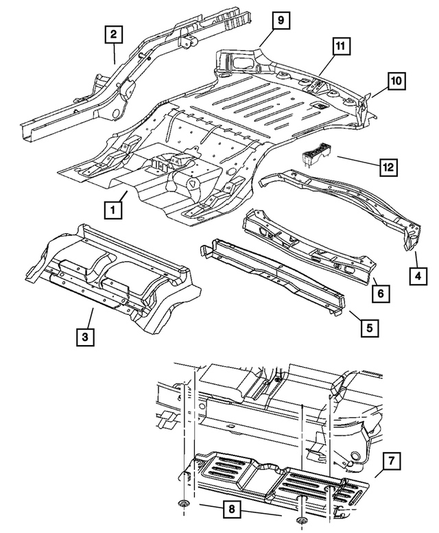 4674669 - Body Sheet Metal Except Doors: Striker Plate for Mopar Image