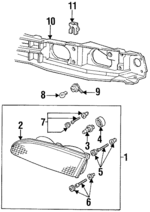 F6SZ13008AJ - Electrical: Headlamp Assembly for Ford Image
