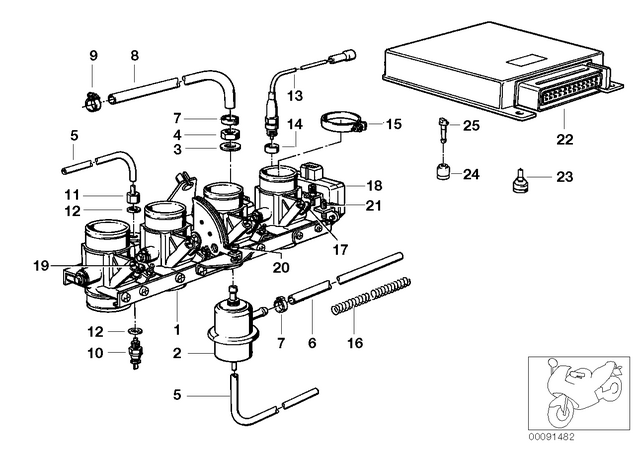 13531460451 - Fuel System: Pressure Regulator -  for BMW-Motorrad Image