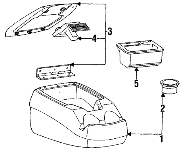 F4TZ15045A36A - Body: Console for Ford: F-150, F-250, F-250 HD, F-350, F-Super Duty Image