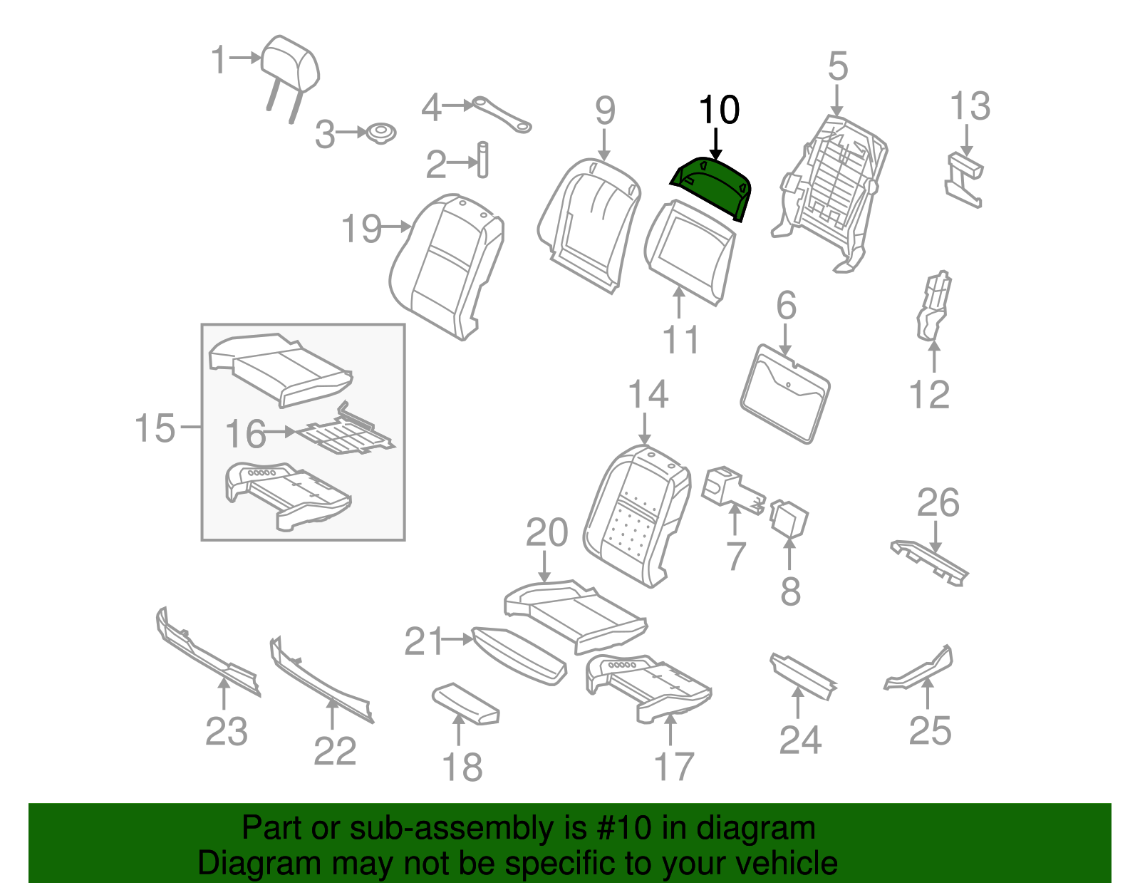 Seat Back Panel - BMW (52-10-7-232-938)