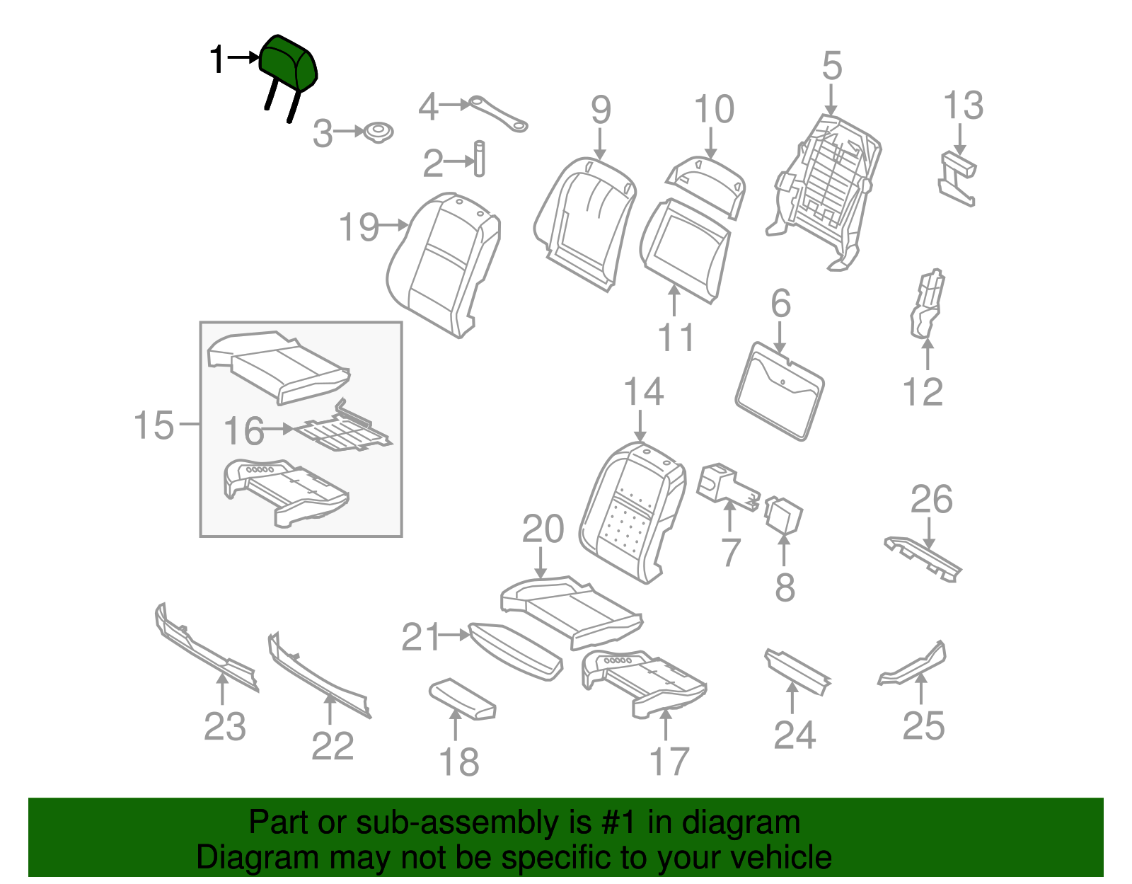 Headrest - BMW (52-10-7-232-900)
