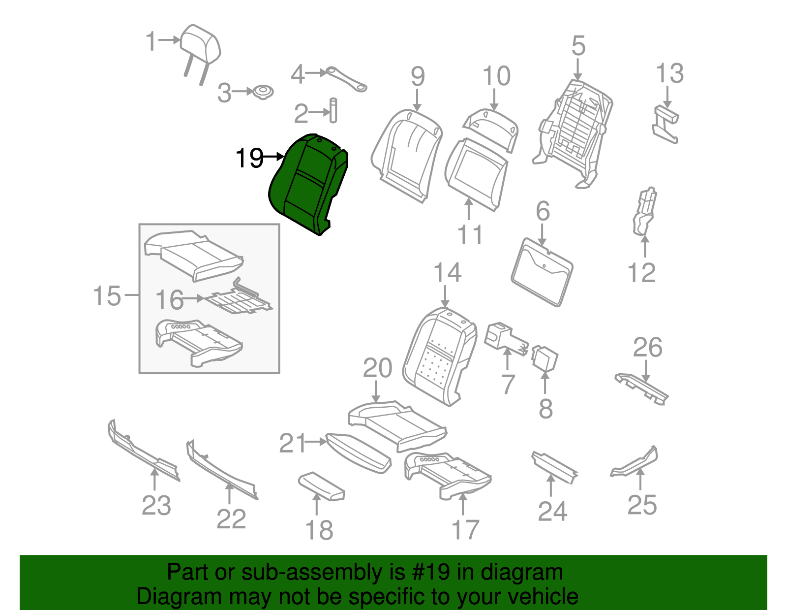 Seat Back Cover - BMW (52-10-7-220-866)