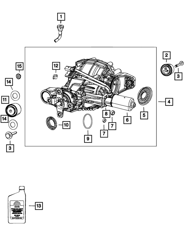 68084188AB - Rear Axle; 230 MM; Differential and Drive Line: Axle Vent for Mopar Image
