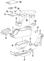 F5TZ98045A36A - Body: Console Panel for Ford Image image