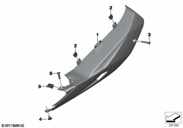 46637725010 - Frame and Mounting Parts: Running Board, Rear Right -  for BMW-Motorrad Image