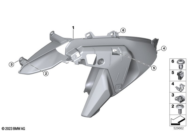 46631541481 - Frame and Mounting Parts: Exhaust Duct Left -  for BMW-Motorrad Image