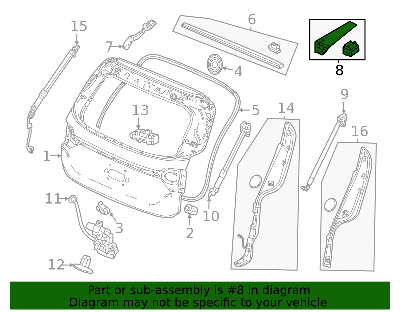 74835-T90-A01 - 2023-2025 Honda Pilot - Hinge Cover | Genuine Honda Parts