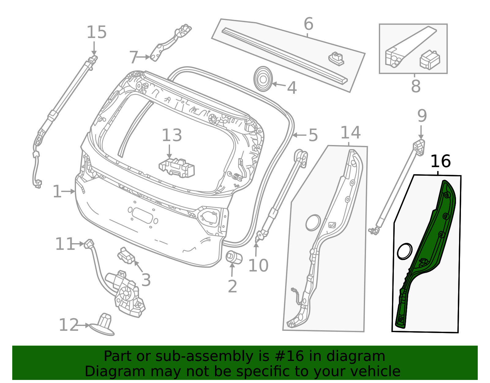 74895-T90-A01 - Lift-Gate Trim Cover | All Discount Parts Store