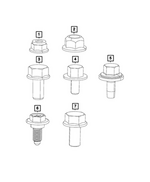 6101820 - Electrical: Hex Flange Lock Nut for Chrysler: 200, Pacifica, Town &amp; Country, Voyager | Dodge: Avenger, Caravan, Grand Caravan, Journey | Fiat: 500 | Jeep: Cherokee, Grand Cherokee | Ram: 1500 Image